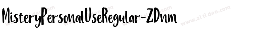 MisteryPersonalUseRegular-ZDnm字体转换
