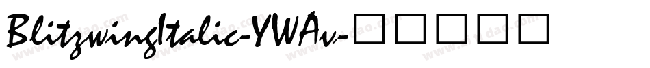 BlitzwingItalic-YWAv字体转换