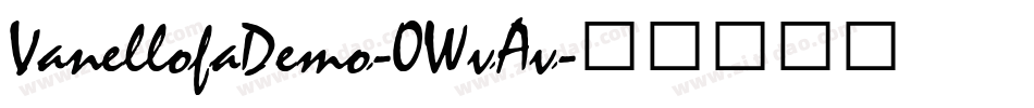 VanellofaDemo-0WvAv字体转换
