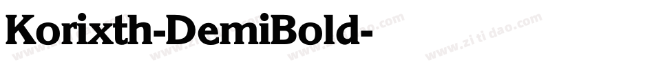 Korixth-DemiBold字体转换