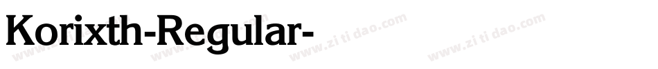 Korixth-Regular字体转换