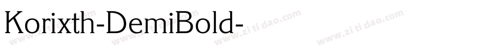 Korixth-DemiBold字体转换