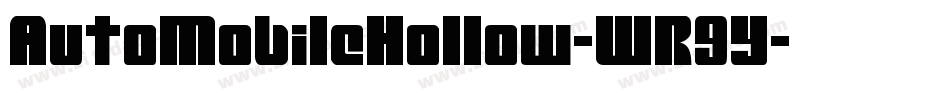 AutoMobileHollow-WR9Y字体转换