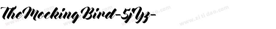TheMockingBird-5jYz字体转换 TheMockingBird-5jYz字体转换