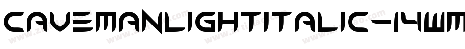 CavemanLightItalic-14wM字体转换