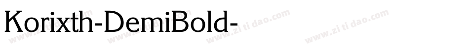 Korixth-DemiBold字体转换
