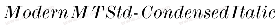 ModernMTStd-CondensedItalic字体转换