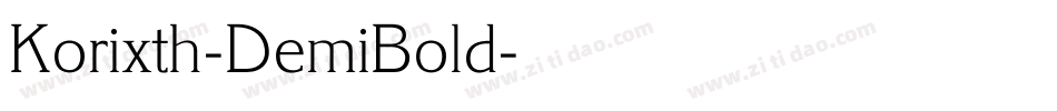 Korixth-DemiBold字体转换