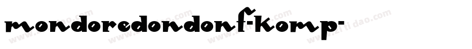 MondoRedondoNf-KOmp字体转换