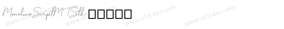 MonolineScriptMTStd字体转换