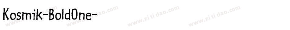 Kosmik-BoldOne字体转换