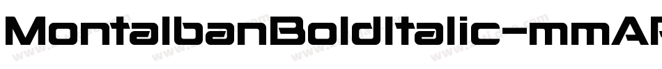 MontalbanBoldItalic-mmAP字体转换