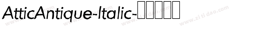 AtticAntique-Italic字体转换