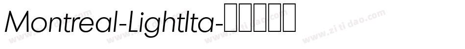 Montreal-LightIta字体转换