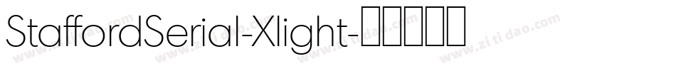 StaffordSerial-Xlight字体转换