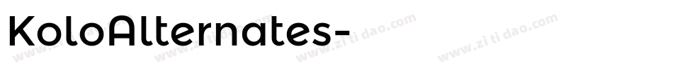 KoloAlternates字体转换
