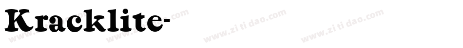 Kracklite字体转换