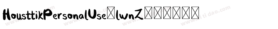 HousttikPersonalUse-lwnZ字体转换