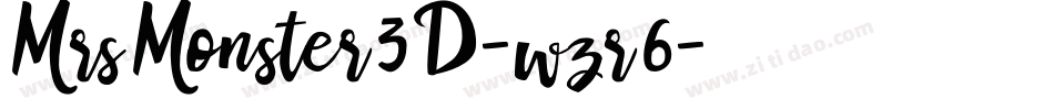 MrsMonster3D-wzr6字体转换