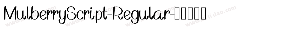 MulberryScript-Regular字体转换