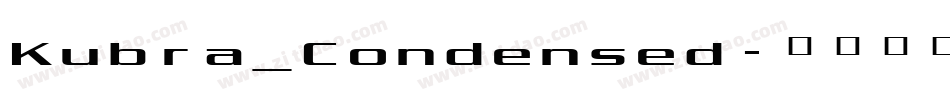 Kubra_Condensed字体转换
