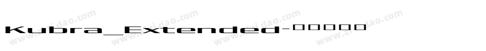 Kubra_Extended字体转换