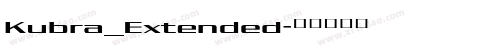 Kubra_Extended字体转换
