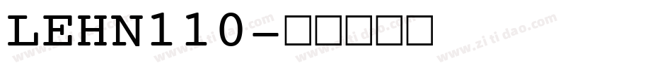 LEHN110字体转换