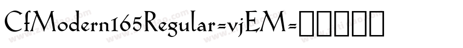 CfModern165Regular-vjEM字体转换