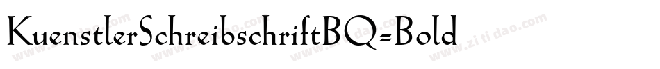KuenstlerSchreibschriftBQ-Bold字体转换