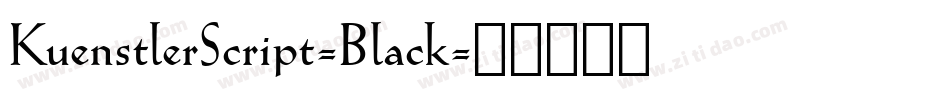 KuenstlerScript-Black字体转换