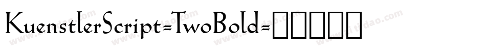KuenstlerScript-TwoBold字体转换