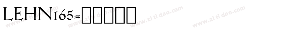 LEHN165字体转换