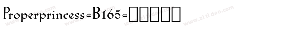 Properprincess-B165字体转换
