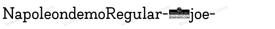 NapoleondemoRegular-2joe字体转换