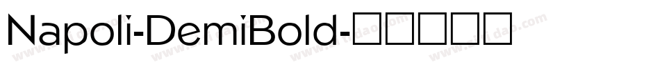 Napoli-DemiBold字体转换