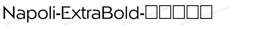 Napoli-ExtraBold字体转换