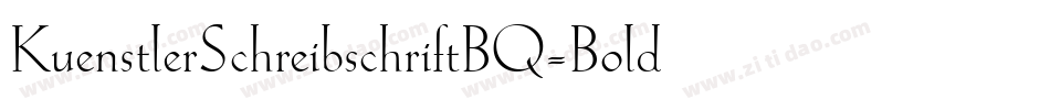 KuenstlerSchreibschriftBQ-Bold字体转换