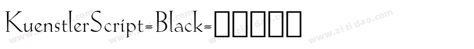 KuenstlerScript-Black字体转换
