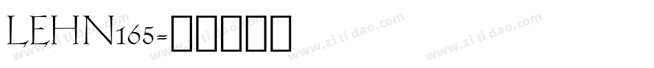 LEHN165字体转换