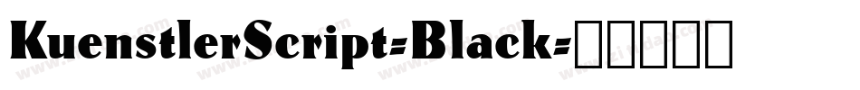 KuenstlerScript-Black字体转换