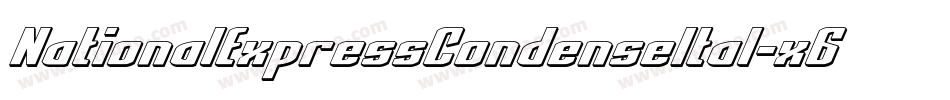 NationalExpressCondenseItal-x68V字体转换