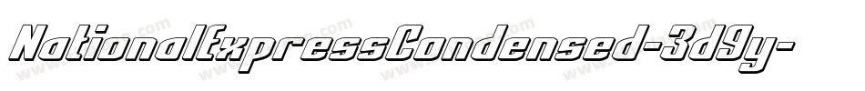 NationalExpressCondensed-3d9y字体转换