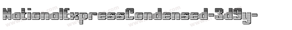 NationalExpressCondensed-3d9y字体转换