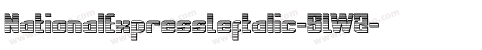 NationalExpressLeftalic-5LWZ字体转换
