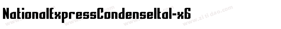 NationalExpressCondenseItal-x68V字体转换