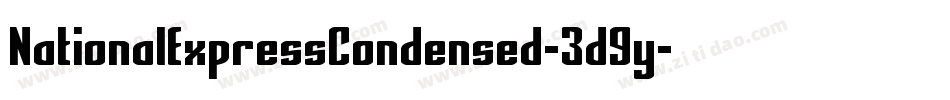 NationalExpressCondensed-3d9y字体转换