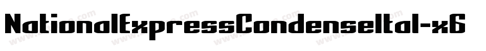 NationalExpressCondenseItal-x68V字体转换