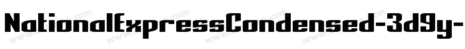 NationalExpressCondensed-3d9y字体转换