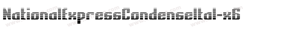 NationalExpressCondenseItal-x68V字体转换